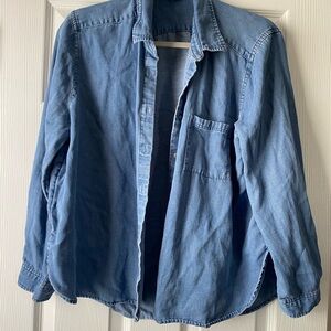 LOFT Blue Casual Button Down Shirt